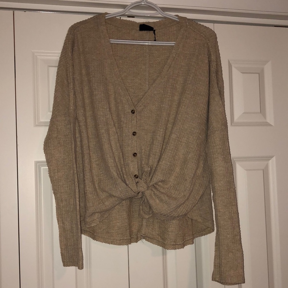Urban outfitters waffle knit top